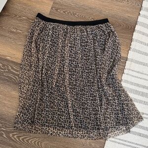 a new day Black and Brown Leopard fully lined Skirt